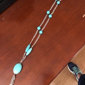 Turquoise and silver necklace